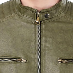 Chaqueta de invierno de cuero genuino para hombre más vendida con logotipo frontal a prueba de viento y transpirable disponible en varios colores - Product Image 6