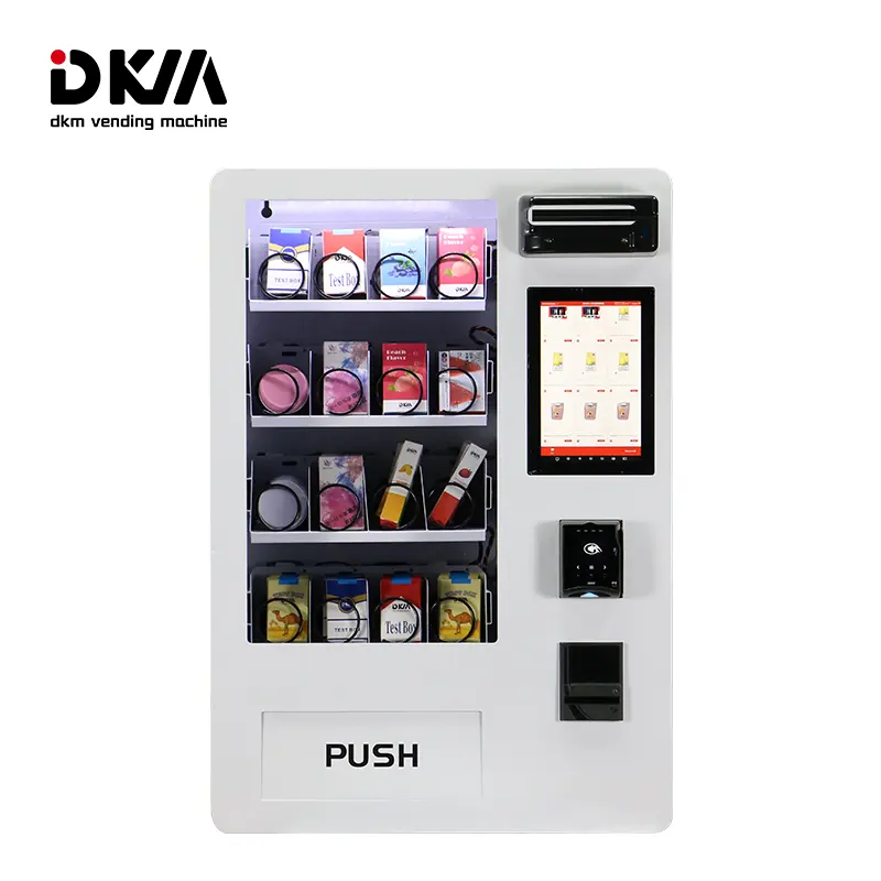 DKM dokunmatik ekran nakit kartı ödeme yaş doğrulama ile küçük duvara monte otomat