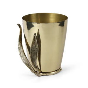 Florero de Dalia hecho a mano, acero inoxidable negro mate con escultura Floral de latón dorado, decorativo elegante para decoración del hogar - Product Image 2