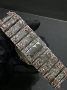 Montre Hip Hop en Diamant Moissanite Entièrement Sertie de Glace VVS Moissanite Mouvement Automatique 41 mm Cadran en Acier Inoxydable - Product Image 6