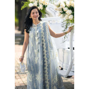 Ensemble en mousseline brodée pour femmes avec chemise, dupatta et pantalon 3 pièces - Rang Rasiya BIC-4882 - Product Image 5