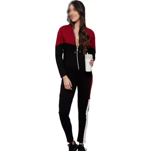 2024 automne saison jogger survêtements pour femmes couleur rouge professionnel 100% coton Polyester survêtements ensembles - Product Image 4