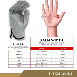 Split Leather Working <b>Gloves</b> for Heavy Duty Tasks Ideal for Construction Landscaping Welding and Outdoor Safety <b>Work</b> <b>Gloves</b> - Product Image 5