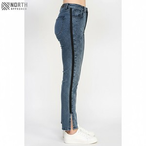 Nouveauté 2025 Jeans en denim pour femmes sur mesure Respirant Décontracté Taille mi-haute Motif 3D Coupe droite - Product Image 3