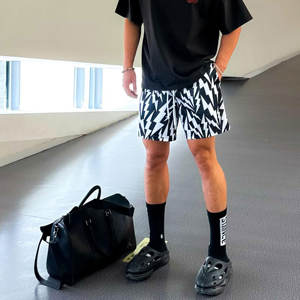 Customized Embroidered Logo Sublimation Printed Double <b>Layer</b> Solid Casual Mesh Shorts Quick Dry Summer for Men - Product Image 5