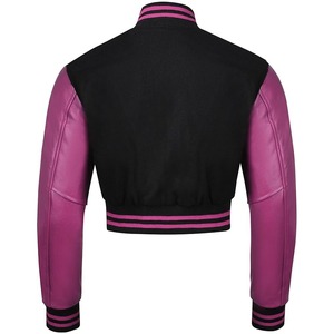 OEM Ladies Crop Top Jacket Modern Minimalist Design Available in Multiple Colors & <b>Fabrics</b> - Product Image 3