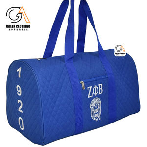 Zeta Phi Beta Greek Large Capacity Durable Training Quilted Duffel <b>Bag</b> Greek Sorority Nylon Gym Travel Zeta Phi Beta 1920 Carry - Product Image 1