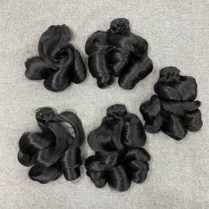 NOUVELLE TEXTURE!!! Steam birman machine à friser trame extension de cheveux humains couleur noire naturelle prix de gros - Product Image 2