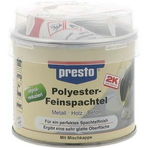 Endurecedor Blanco Presto 2K, Lata de 250g, Masilla Fina para Manualidades Metálicas - Product Image 1