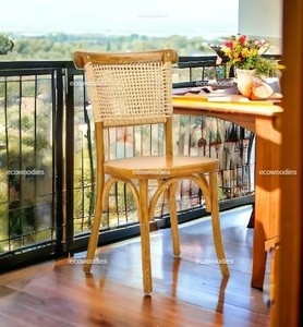 Modern Armless Solid Wood <b>Dining</b> Chair Luxury Minimalist Natural Rattan Woven Wicker Home Bar Office Hotel Furniture Custom Size - Product Image 5