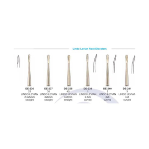 Elevadores dentales Raíces dentales de acero inoxidable Puntas rectas y curvas - Product Image 2