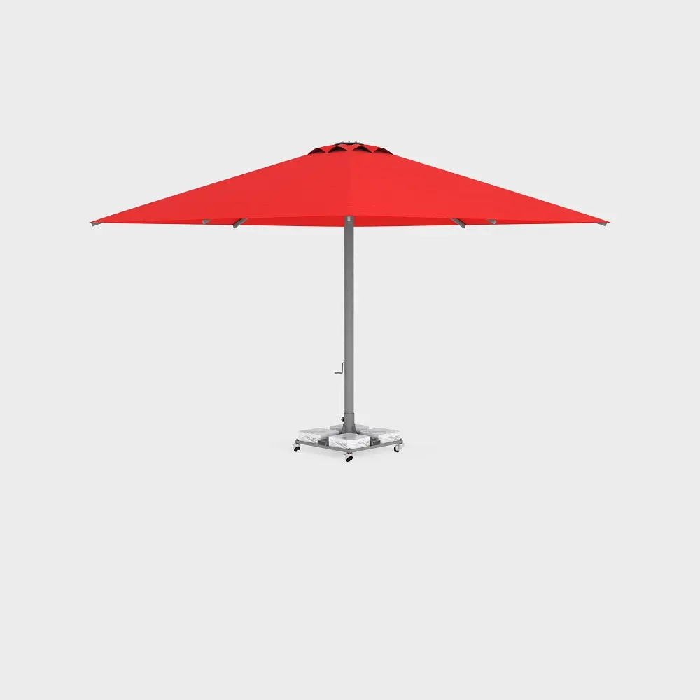 Mega Crank-Parapluie carré télescopique 300x300 Parasol de haute qualité pour hôtel, extérieur, plage, jardin Parasol
