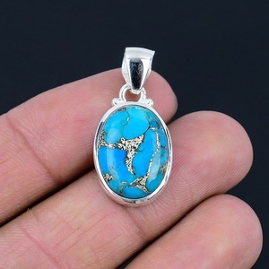 Bijoux de style bohème en argent sterling 925 faits à la main en argent sterling Turquoise Gemstone tendance pendentif bijoux pour femmes cadeau pour - Product Image 2
