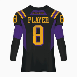 Camisetas de fútbol americano de secado rápido de alta calidad de impresión por sublimación personalizada de poliéster camisetas de fútbol americano para hombres - Product Image 2