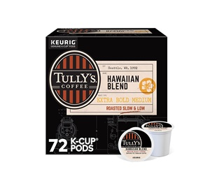 Cápsulas de Café Tully's Coffee Hawaiian Blend para Cafetera Keurig, Tueste Medio, 72 Unidades - Product Image 1