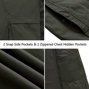 Nouveauté 2026 Vestes pour hommes en toile de coton avec logo personnalisé Veste pour homme Streetwear Casual Facile à porter Veste de travail pour homme - Product Image 5