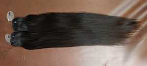 Extensiones de cabello humano con mechones rectos naturales indios crudos 100% - Product Image 3