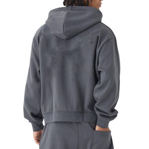 Sudaderas con capucha de lana de secado rápido para hombres de alta calidad Moda de invierno con técnicas bordadas y serigrafía teñida lisa - Product Image 2