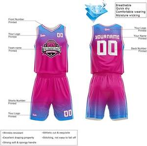 Conjunto de Uniformes de Baloncesto Personalizados de la Mejor Calidad al por Mayor, 100% Poliéster, para Hombre y Mujer - Product Image 2