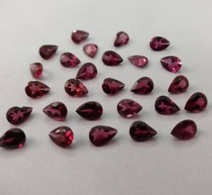 ลูกแพร์โกเมนโรโดไลต์สีชมพูธรรมชาติขนาด5x7มม. พลอยโกเมนโรโดไลต์สีชมพูแบบหลวม - Product Image 5