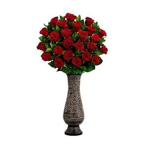 Vase à fleurs en aluminium Art Déco moderne, poli et brillant, fait main, de haute qualité, vente en gros - Product Image 4