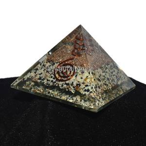 คริสตัลควอตซ์ทันสมัยพร้อมลายดอกไม้จักรวาลในรูปทรงพีระมิดออร์โกไนต์ - Product Image 4