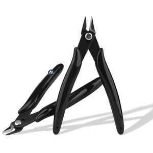 2Pcs Pinces d'extension de cheveux Pinces coupantes à la kératine avec ressort d'ouverture Pinces d'extension de pré-collage pour K-Tip - Product Image 1