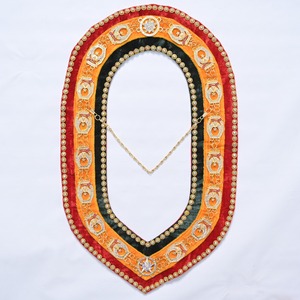 Collar de cadena de Regalia masónico chapado en oro hecho a medida oficial de la Logia de alta calidad pasado maestro OES DST AKA Sigma SGR TLOD collares - Product Image 1