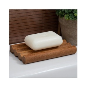 Porte-savon en bambou de luxe pour le comptoir de la salle de bain, fait à la main, écologique, durable, fabriqué par Apex Align - Product Image 1