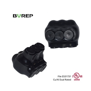 Barep -45 ° Connecteur isolé résistant au froid à plusieurs prises, 3 ports, entrée simple côté, 14-4 AWG, Al9Cu, raccord mécanique pour le Canada - Product Image 1