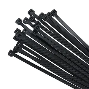 4*150mm Black Cable Ties 6 Inch Heavy Duty Zip Ties for Multi-Purpose Use Self-Locking UV Resistant Nylon Tie Wraps Indoor