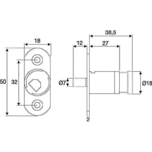 Système de serrure à cylindre BMB 600, clés différentes gauche/droite, comprend le cylindre intérieur pour crochets et rails - Product Image 4