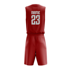 Fashionable Unisex Sublimation Basket Ball Uniform Set 100% Polyester Sleeveless Jersey with Custom Logo New Design Sportswear - Product Image 3