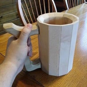 แก้วมักใส่เบียร์ไม้แบบทำมือแก้วมักแบบพกพากลางแจ้งสไตล์คลาสสิก - Product Image 6