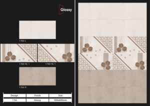 Carreaux muraux en céramique élégants 300x600mm pour salle de bain et cuisine, finition brillante ou mate, surface sculptée effet sucre, design mural intérieur luxueux - Product Image 3