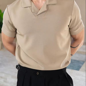 Fabricant de vêtements OEM – T-shirt homme coupe ajustée à motif lettres, 100 % coton tricoté, impression personnalisée, marque privée, vente en gros - Product Image 1