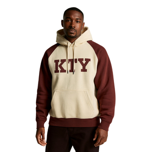 Kap เสื้อฮู้ดแบบสวมหัว, เสื้อสเวตเตอร์แขนเสื้อสีแดงเข้มเสื้อผ้าคอตตอนผสมกับเสื้อผ้าพี่น้องสไตล์กรีกเครื่องแต่งกายแนวสตรีทแบบ Hbcu ตามสั่ง - Product Image 1