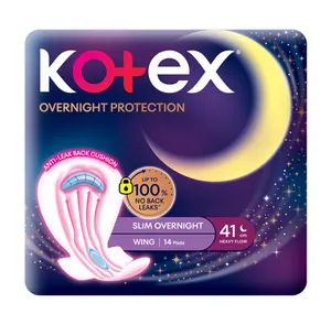 畅销卫生巾防漏靠垫Kotex过夜保护卫生巾41厘米14s x 12