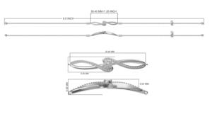 Wholesale OEM 14K <b>White</b> Gold Bohemian Celestial Endlessness 0.22Ct Moissanite Infinity C Chain Adjustable Bolo <b>Bracelet</b> - Product Image 6