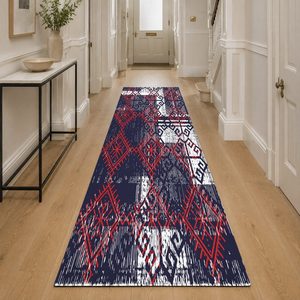 Alfombra de Chenilla Lavable a Máquina con Estampado Digital Oriental Tradicional Rosa Ciruela LXDP-0585 de RUGS DEPOT, Antideslizante - Product Image 5