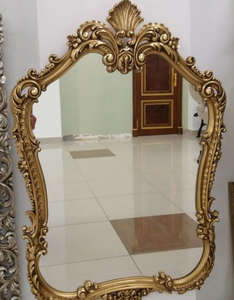 กระจกติดผนังสีทองโบราณหรูหรากระจกติดผนัง - Product Image 1