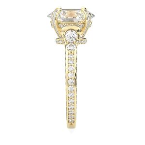 RITZIN Hidden Halo Oval Cut Engagement Ring Cute Women's Fine <b>Handmade</b> <b>Jewelry</b> - Product Image 3