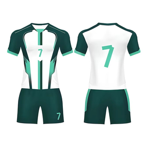 Uniformes de football pour hommes de haute qualité avec logo personnalisé, 100% polyester, à séchage rapide, respirants, col en V, dernier design, kits de football complets - Product Image 1