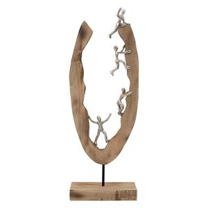 Pieza de Arte Decorativa Moderna de Metal y Madera Artesanal |   Decoración Navideña y Festiva de Alta Calidad en Aluminio para el Hogar - Product Image 1