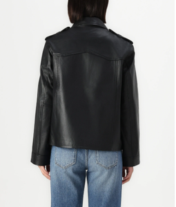 Venta caliente logotipo personalizado estilo y color chaquetas de cuero para mujer chaqueta de cuero de oveja Nappa para mujer - Product Image 3