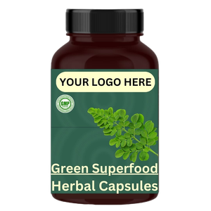 Compléments alimentaires à base de superaliments verts personnalisables à marque privée, capsules, non destinés aux femmes enceintes, stimulant énergétique - Product Image 1