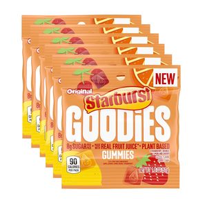 STARBURST GOODIES Bonbons gélifiés aux fruits à base de plantes, faibles en sucre, originaux, sachets de 1,8 oz (lot de 12) - Product Image 2