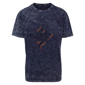Chemises à manches courtes pour hommes, style streetwear, nouvelle conception, vente en gros, lavage à l'acide, col rond, 100% coton, écologique - Product Image 1