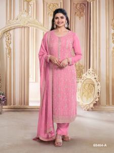 Costume Prachi Desai Salwar brodé en georgette violette - Product Image 2