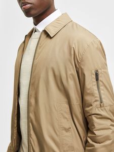 Chaqueta Bomber de Alta Calidad para Hombre, Invierno 2022, Cuello Alto, Colores Sólidos, Casual, Transpirable, Resistente al Viento - Product Image 6